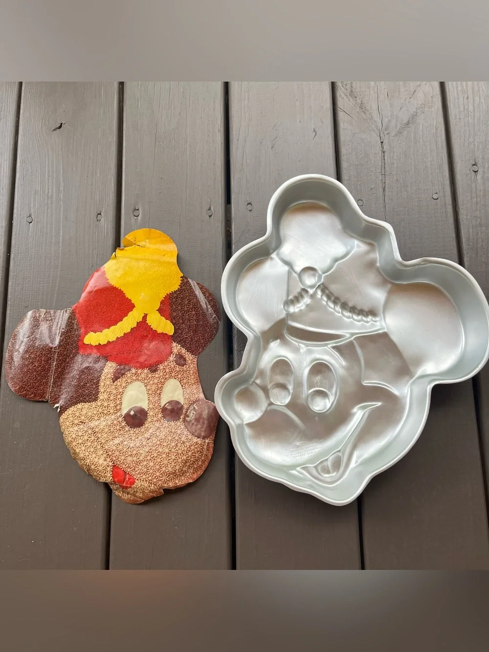 Vintage 1970s Disney Band Leader Mickey Mouse Head Wilton Cake Pan Aluminum Mold